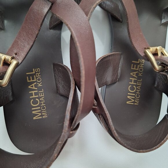 MICHAEL Michael Kors Brown Leather Sandals - Picture 2 of 6
